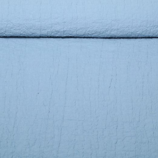 Gaze de coton - Moirée Uni Jeans