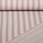 Gaze de coton - Doubleface rayures Rose Gaze de coton - Doubleface rayures Rose