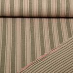 Mousseline de coton - rayures double face Vert