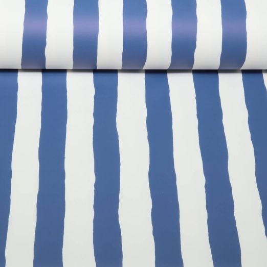 Regenjackenstoff - Streifen Weiß Blau Regenjackenstoff - Streifen Weiß Blau