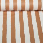 Regenjackenstoff - Streifen Weiß Hellbraun Regenjackenstoff - Streifen Weiß Hellbraun