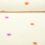 Teddy - Brodé Smiley Fleurs Ecru Orange Teddy - Brodé Smiley Fleurs Ecru Orange