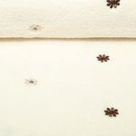 Teddy - Brodé Smiley Fleurs Ecru Marron Teddy - Brodé Smiley Fleurs Ecru Marron