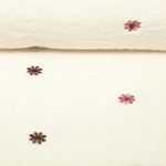 Teddy Brodé Smiley Fleurs Ecru Rose Teddy Brodé Smiley Fleurs Ecru Rose