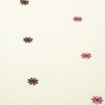 Teddy Vyšívaný smajlík Květiny Ecru Pink Teddy Vyšívaný smajlík Květiny Ecru Pink