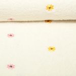 Teddy - Brodé Smiley Fleurs Ecru Jaune Teddy - Brodé Smiley Fleurs Ecru Jaune