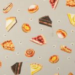 Tessuto in cotone - digitale cake mix grigio