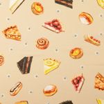 Tessuto in cotone - digital cake mix beige