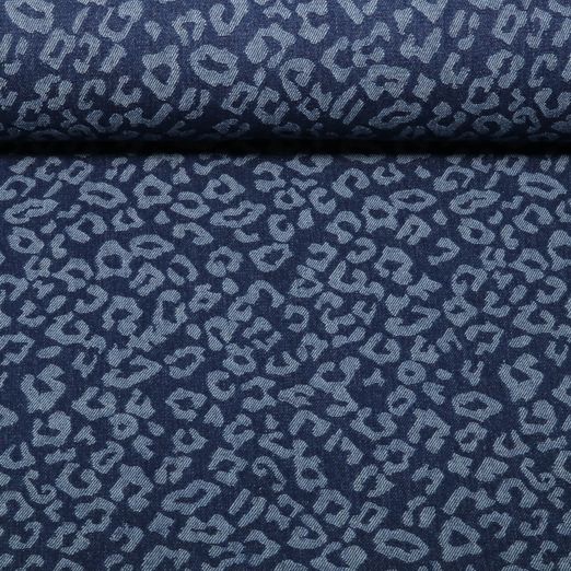 Hosenjeans - Jacquard Leomuster Dunkelblau Extrabreit