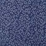 Tissu jeans pantalon - Motif léopard bleu foncé extra large