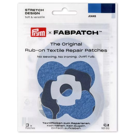 PRYM Rub-on Patch STRETCH Design - 3 Stück - Jeans