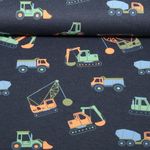 Jersey -  Baufahrzeuge Neon Navy Melange