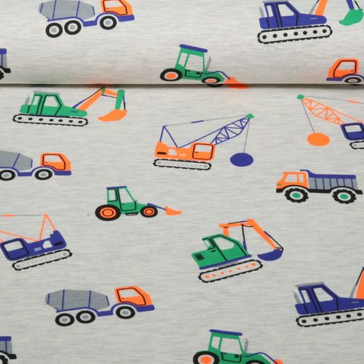 Jersey -  Baufahrzeuge Neon Ecru Melange