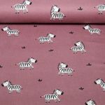Baumwoll-Flanell - Zebras Mauve Baumwoll-Flanell - Zebras Mauve