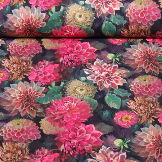Jersey - Digital Dahlien Pink