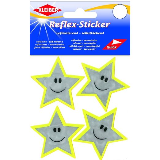Reflex-Sticker Sterne - Ø 5 cm - 4 Stück