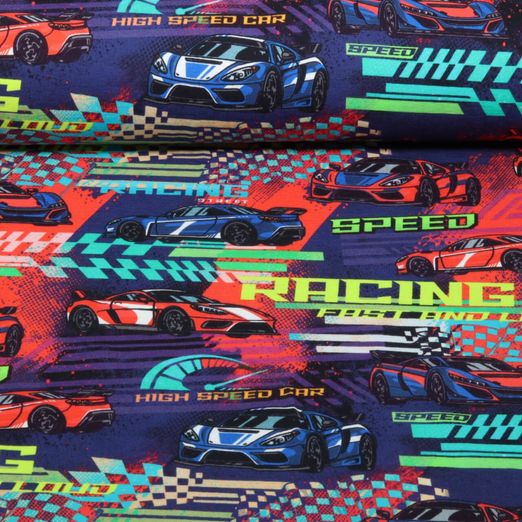 Jersey -  Digital Rennwagen Navy Multicolor