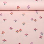 Baumwoll-Flanell - Kleine Blumen Rosa Baumwoll-Flanell - Kleine Blumen Rosa
