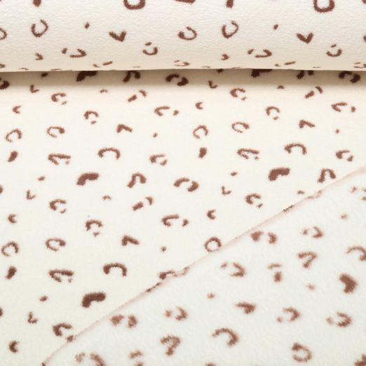 Polaire ultra douce - Mega Soft Doubleface Motif léopard Beige Polaire ultra douce - Mega Soft Doubleface Motif léopard Beige