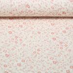 Musselin Extrabreit - Blumen Ecru Altrosa 250cm Musselin Extrabreit - Blumen Ecru Altrosa 250cm