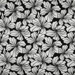 Viskos - Stora blommor svart Viskos - Stora blommor svart