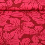 Viskose - Große Blüten Rot Viskose - Große Blüten Rot