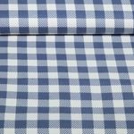 Baumwoll-Flanell - Karo Jeansblau Baumwoll-Flanell - Karo Jeansblau