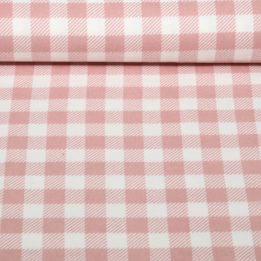 Baumwoll-Flanell - Karo Rosa