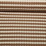 Strickjersey - Jacquard Streifen Braun Ecru