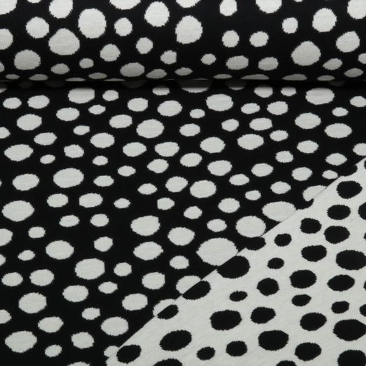 Jersey jacquard bio - HHL Queens of Hearts Pop of Love Doubleface Noir