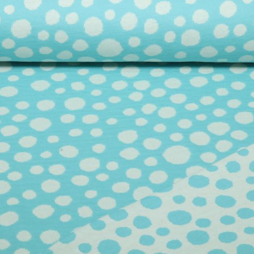 Jersey jacquard bio - HHL Queen of Hearts Pop of Love Doubleface Turquoise Jersey jacquard bio - HHL Queen of Hearts Pop of Love Doubleface Turquoise