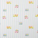 Coton tissé - Impression numérique rayures Blanc