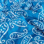 Voile di cotone - batik astratto blu