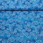 Voile de coton - Batik Abstrait Bleu