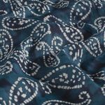 Voile di cotone - batik astratto navy