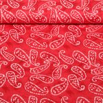 Voile de coton - Batik Abstrait Rouge