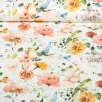 Coton tissé - Impression numérique de roses