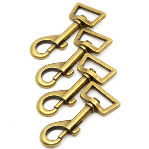 Mousqueton en laiton pour sangle 25 mm – laiton