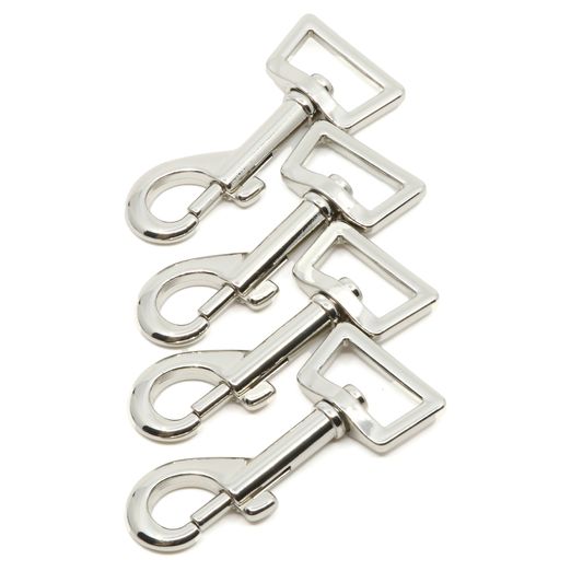 Mousqueton en métal pour sangle 25 mm - argent