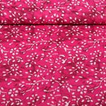 Baumwoll-Voile - Batik Blumenranken Pink