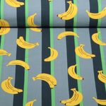 Jersey - Bananen Streifen Jeansblau