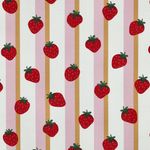 Jersey - Rayures de fraises Ecru