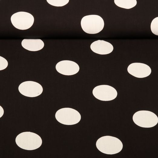 Viscose - Pois Noir Blanc