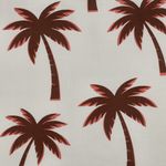 Voile de coton - Palmiers Ecru