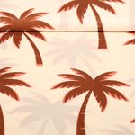 Voile de coton - Palmiers Ecru