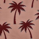 Voile de coton - Palmiers Rose