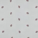 Gaze de coton - broderie fleurs Blanc