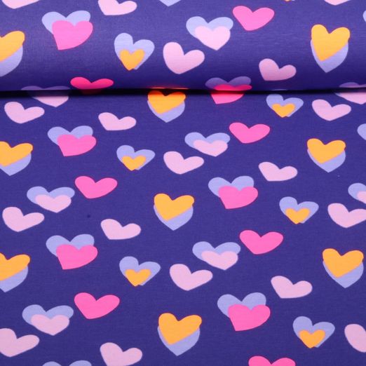 Jersey - Herzen Neon Kobalt