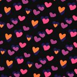 Jersey - Coeurs Fluo Noir