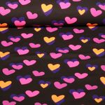 Jersey - Herzen Neon Schwarz